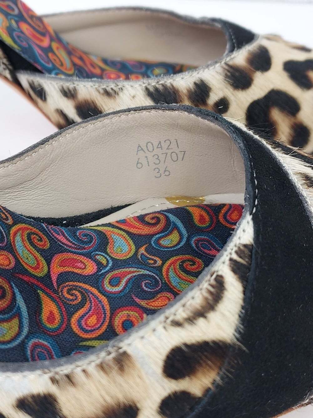 Boden Henrietta Courts US 5.5 Calf Hair Leopard Print Pointed Toe Stiletto Heels - Picture 8 of 16
